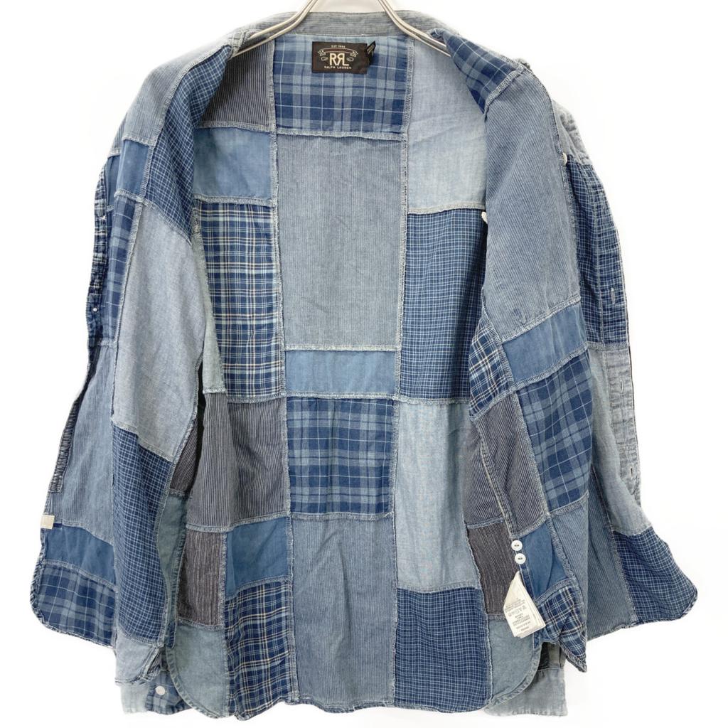 RRL Gray herringbone crew neck long sleeve knit tops M IndigoUsed