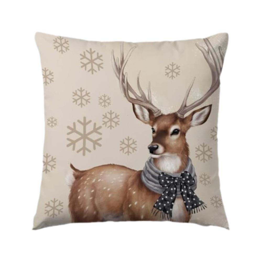 Soft Throw Cushion Case Reindeer Xmas Pillowslip Atmosphere Christmas Pillow Covers Sofa Couch