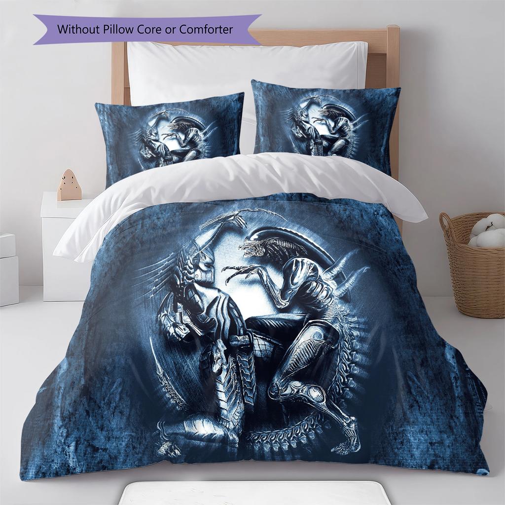 Cartoon Pattern Bedding Quilt Set Quilt Cover Pillowcase Home Decoration Birthday Gift (1 * Duvet Cover + 2 * Pillowcase, Without Core)