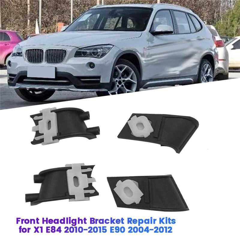 Authentic 1Pair Car Front Headlight Bracket Repair Kits For BMW X1 E84 2010-2015 E90 2004-2012 Headlight Housing Holder Parts Ac