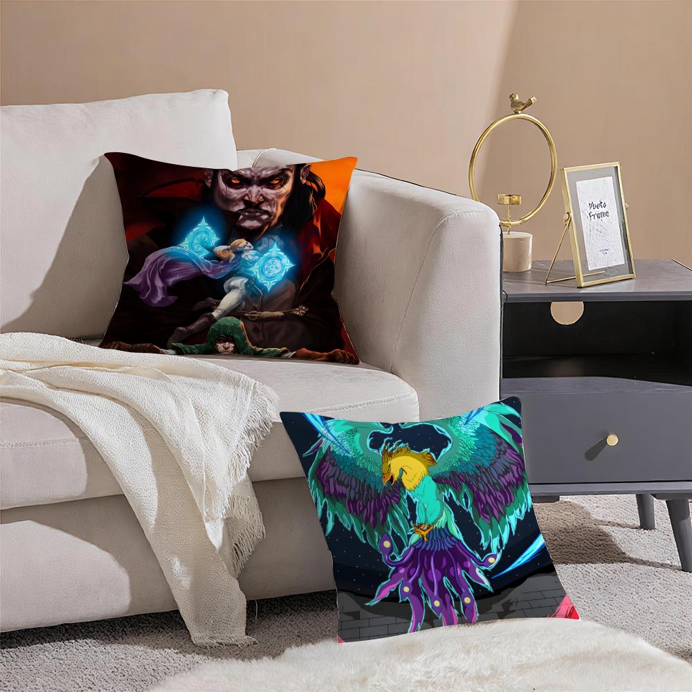 Game Vampire SurvivorsS Cushion Cover Pillowcase Short Plush Invisible zipper Room Sofa Cushion Cover