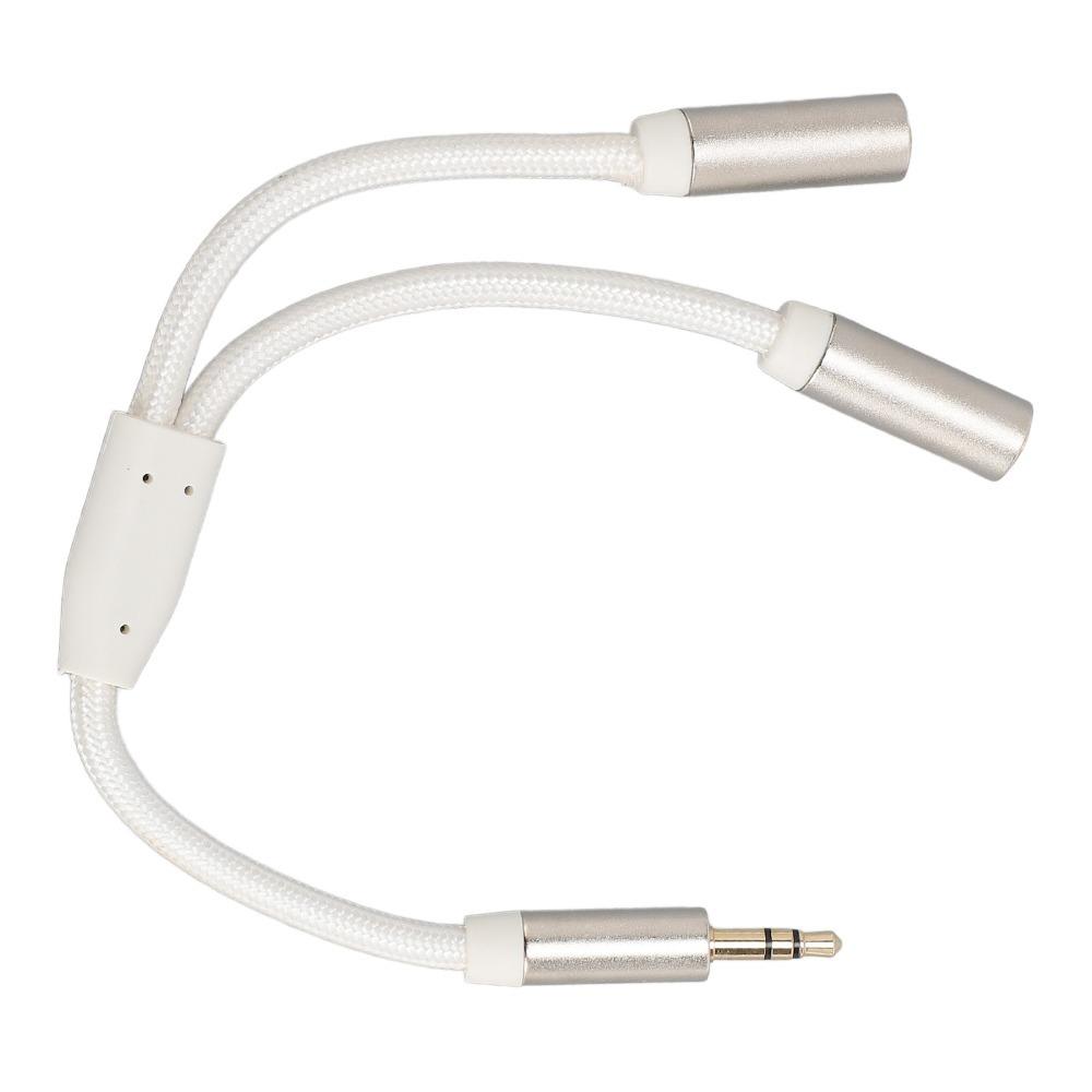 3.5mm 1 Male to 2 Female Headphone Splitter 20cm/7.87in Dual Output Aux Cord for Phone