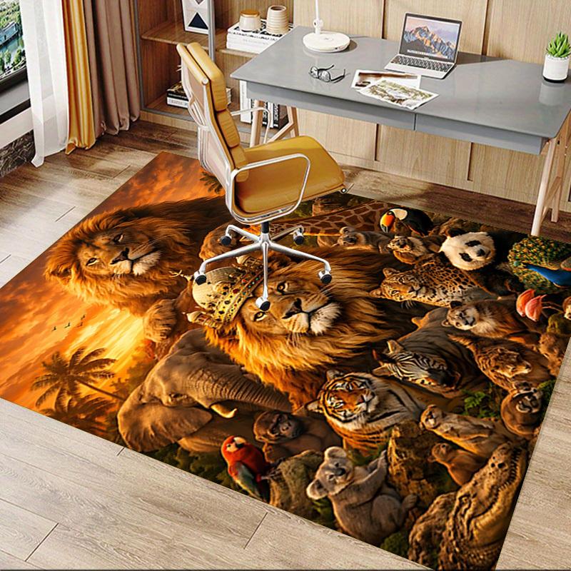 1PC Kingdom Animal Extra Large Non-Slip Floor carpet, Office, family, bedroom, Studio - Large Area Rug,Longlasting Material-K0372
