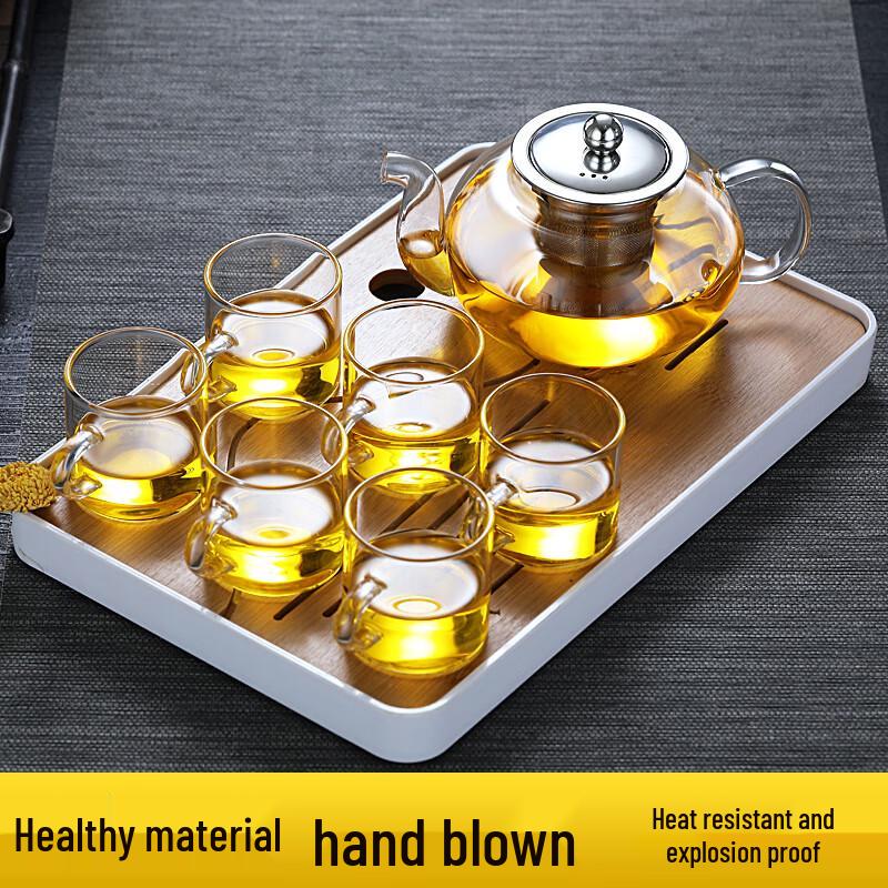 Chaxun 800ml Thickened Glass Teapot for Boiling & Flower Tea