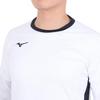 Mizuno Football Wear Long Sleeve Field Size S Shirt, Moisture-Wicking, Quick-Drying, White, (P2MAA505)