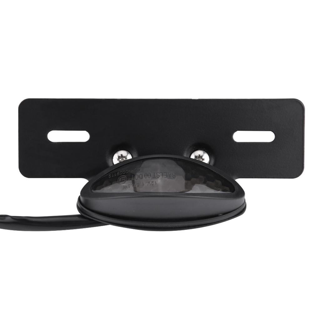 Motorcycle LED Rear Brake Tail Light Stop License Plate Lights for Smoke