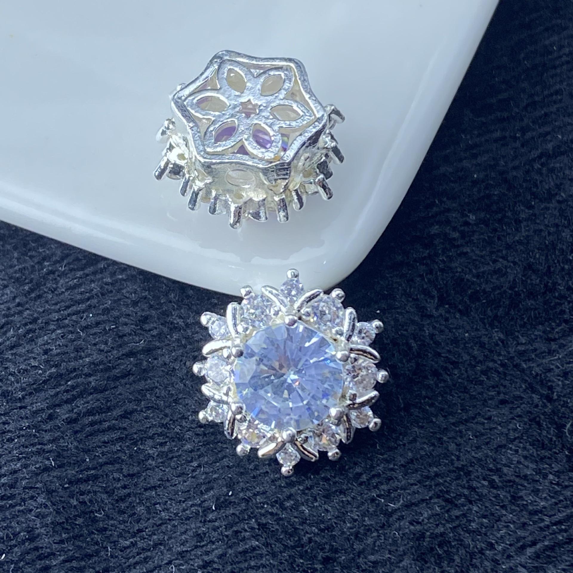 Diamond Flower Zircon Inlaid Jewelry Box - DIY Accessory