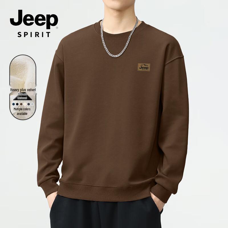 

JEEP SPIRIT Men s Heavyweight Alpaca Fleece Crewneck Sweatshirt 3XL
