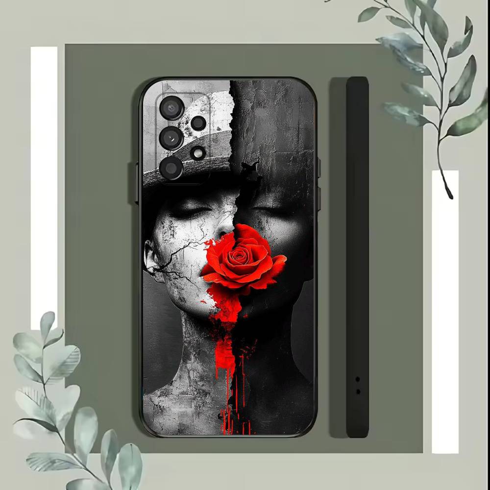 Glam Lady Phone Case For Samsung S25,S24,S21,S22,S23,S30,Ultra,S20,Plus,Fe,Lite,5G Black Cover