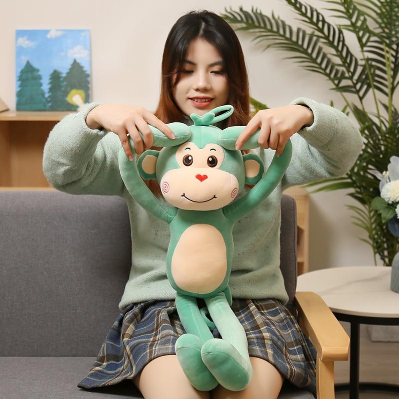 50/130 cm Roztomilý velký závěsný háček a smyčka na ruku Opice Plyšové hračky Vycpaný lev Tygr Zvířátko Pletené chlapecké panenka Dárek k narozeninám