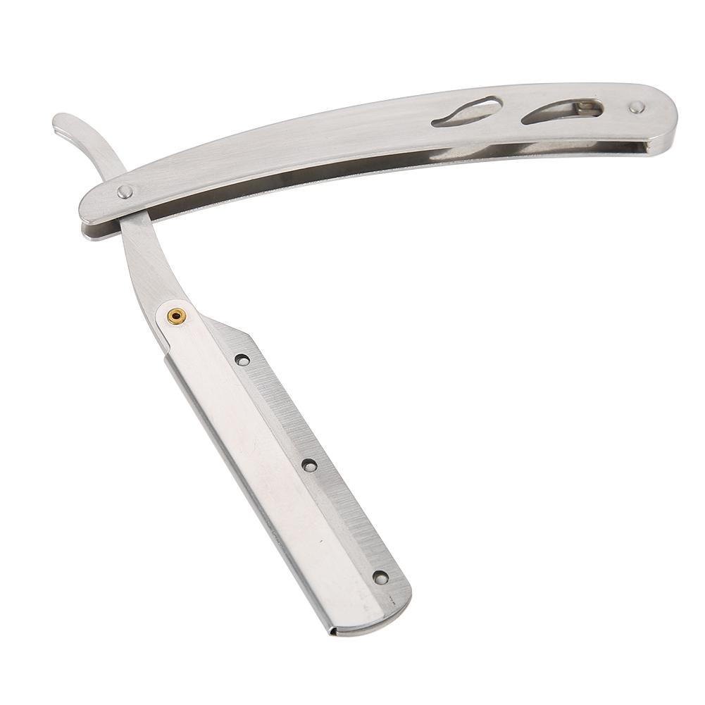 Stainless Steel Barber Razor Straight Folding Shaving Knife Replaceable Blade (77)