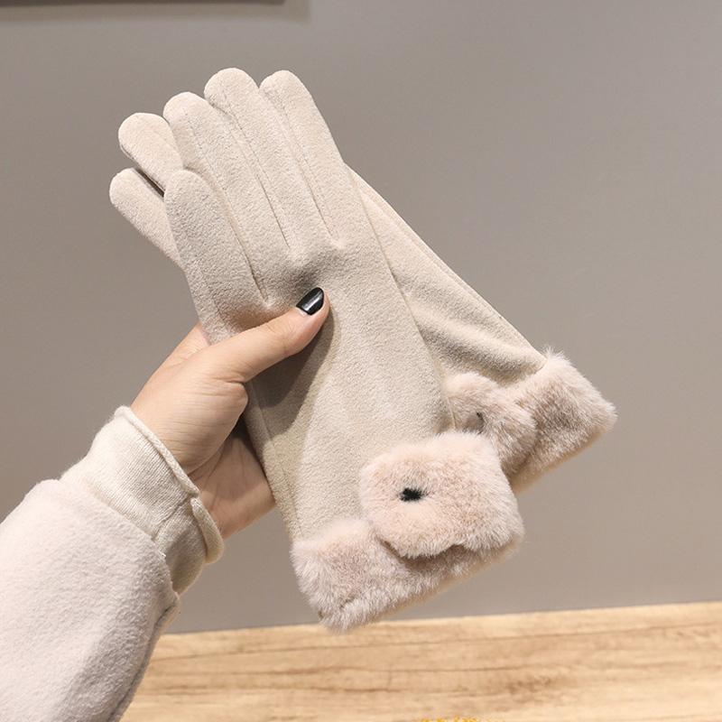 Women Cold Proof Windproof Touch Screen Outdoor Sports Touchable Screen Warm Full Finger Driving Mittens Winter Gloves