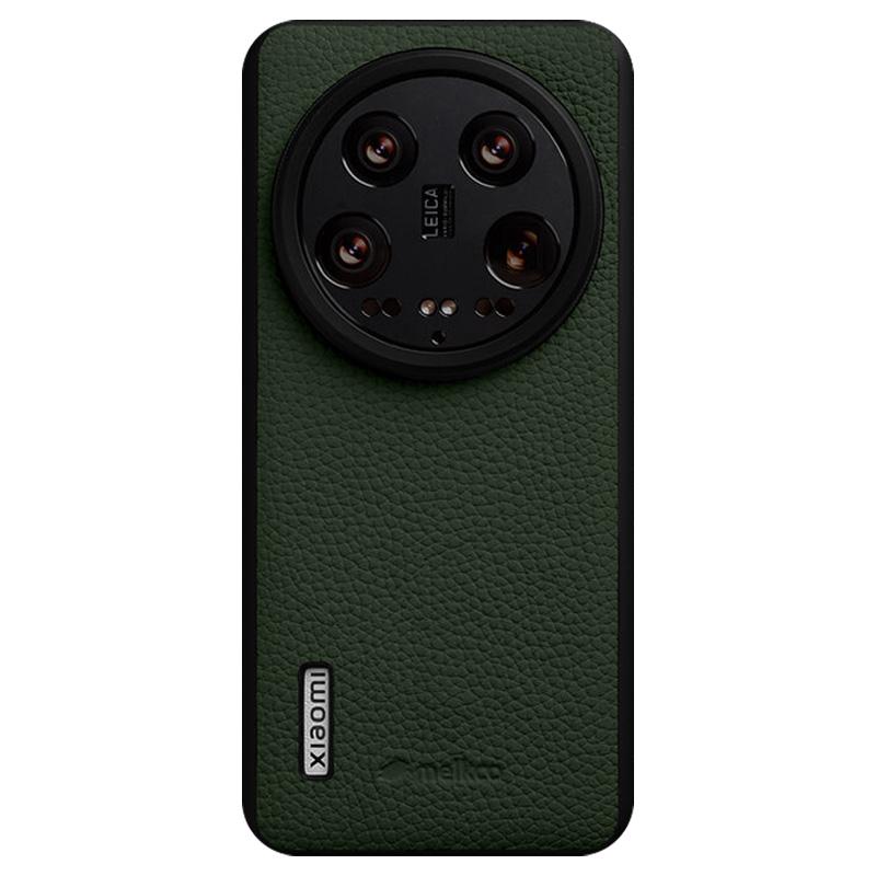 MELKCO Husă Pentru Xiaomi 14 Ultra Acoperită cu Piele de Vacă Adevărată Carcasă PC pentru Telefon