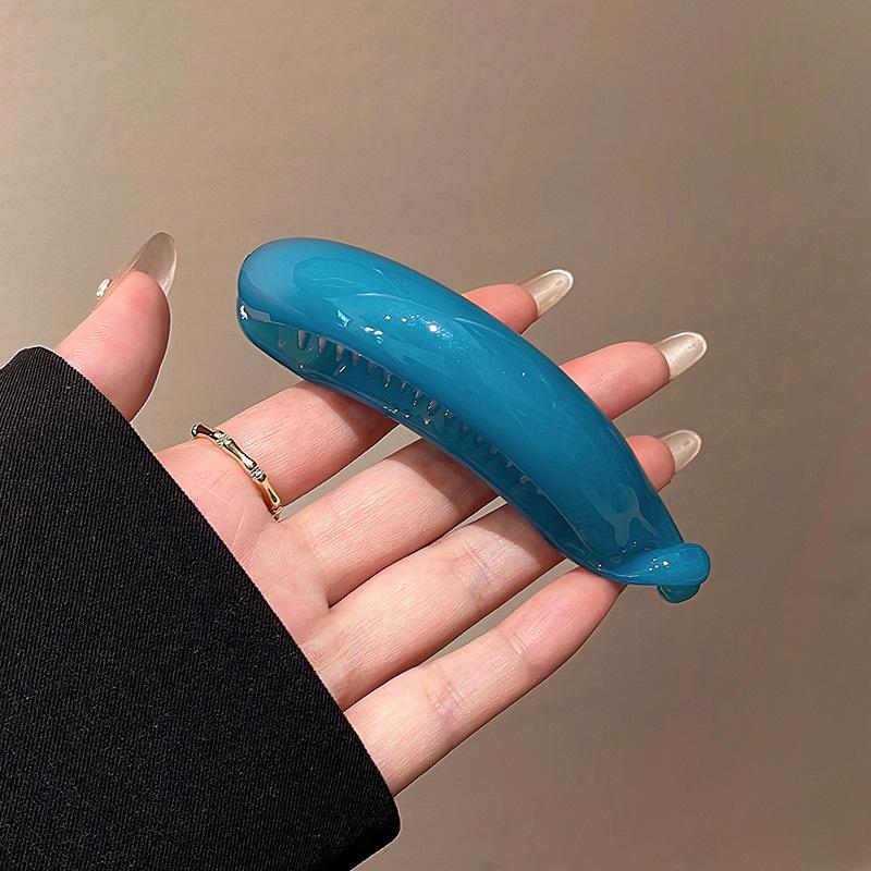Temperament High Ponytail Clip Headband Korean Simple Retro Twist Hair Clip Women Girls Sweeet Hairpins Solid Color Barrettes