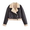 European & American Style Women's Leather & Fur One-Piece Jacket Coat - Versatile New Fashion