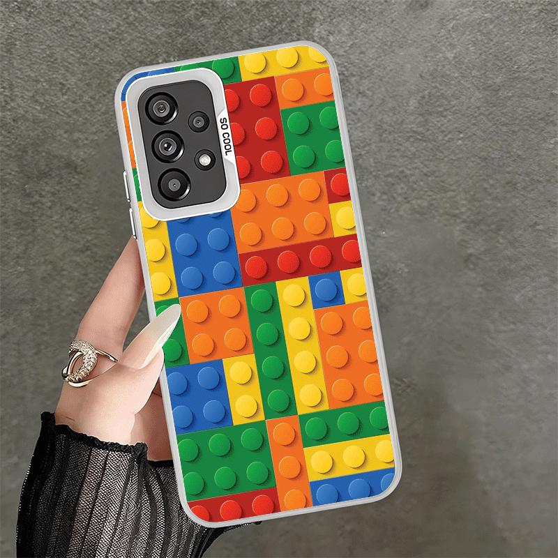 Fashion Building Blocks Pattern Shockproof Phone Case for Samsung A17 A16 A15 A14 A37 A57 A36 A56 A26 A35 A55 A25 A34 A54 A24 A1