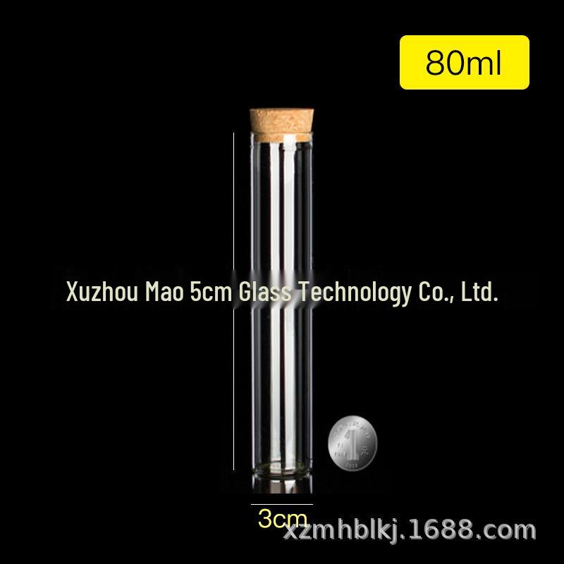 30mm Straight Neck Corked Glass Vial Bottle for Candy & Dispensing
