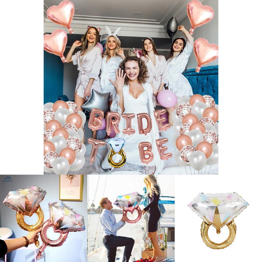 Wunderschöne Diamantringförmige Folienballons für Verlobung Hochzeitsdekorationen