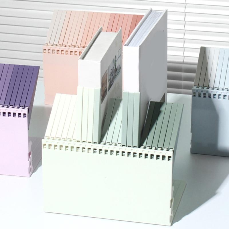 Gradient Color Book Holders Book Stands Book Stoppers Piano Key Bookends Decorative Bookends for School Home Office