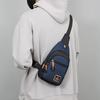 Trendy Lightweight Men's Commuter Chest Bag: Wear-Resistant, Large Capacity, Multi-Compartment Crossbody