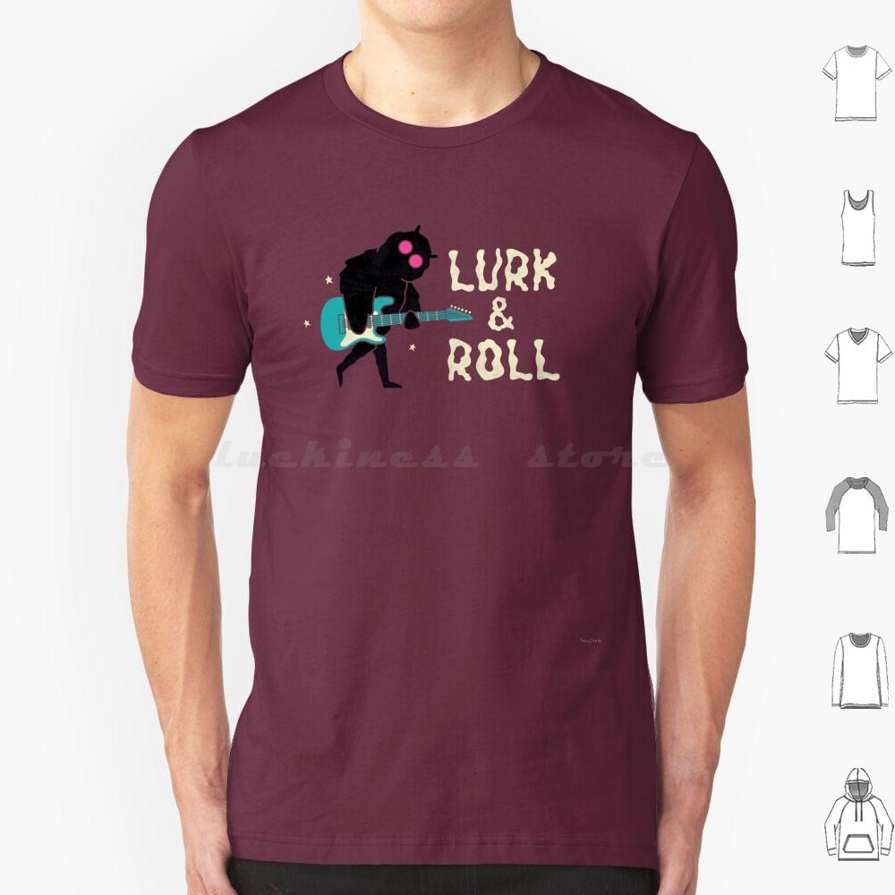 Lurk And Roll T Shirt Cotton Men Women DIY Print Mothman And Roll Moth Cryptid Lurk Paranormal Cryptozoology Music Creature S