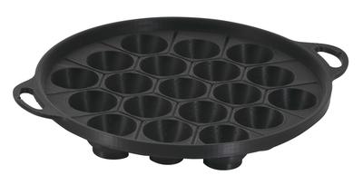 Pearl Metal Takoyaki 19 Guss Induktion und Gas Herdplatte, Löcher, Eisen, Kompatibel, HC-942