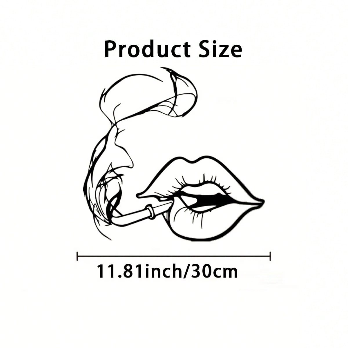 

Vintage Metal Lips Wall Art Powder Coated Black Iron Statue Valentine Gift різнокольоровий