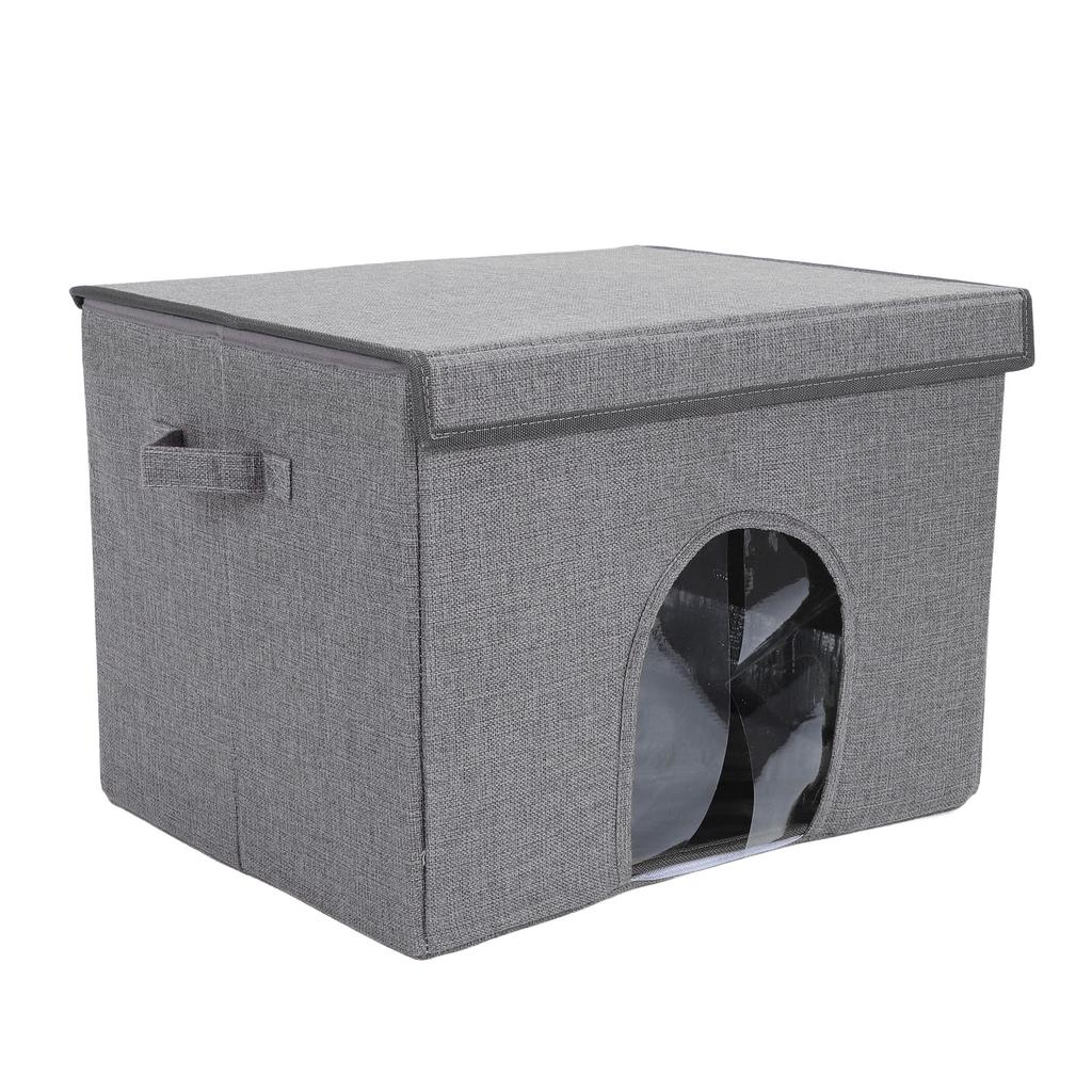 Pet Cooling House Foldable Portable Long Lasting Cat Dog Cooling Ice House for Home Outdoor Travel Gray