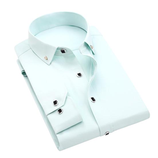 Moda Talla Grande Hombre Camisa De Un Solo Pecho Casual Slim Negocio Color  Sólido Color Camisa de Cuello Hacia Abajo comprar a buen precio — entrega  gratuita, reseñas reales con fotos — Joom