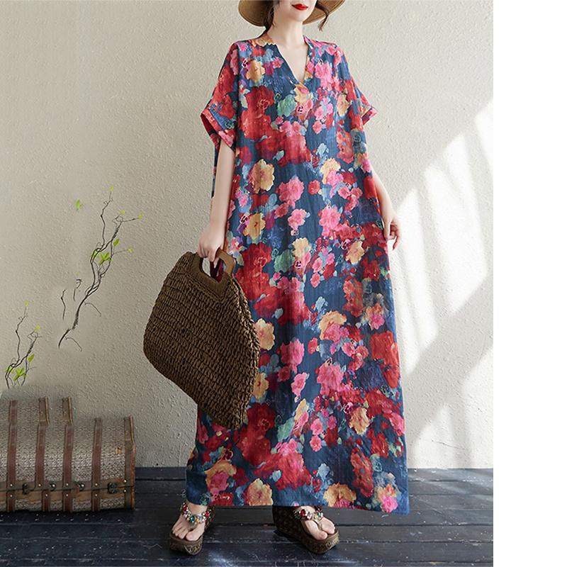 XITAO Print Casual Half Sleeve Dress ZMY1111