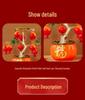 Artificial Pomegranate & Persimmon Tree, Perfect for Spring Festival or New Year Decor in Living Room, Entrance, or TV Cabinet.