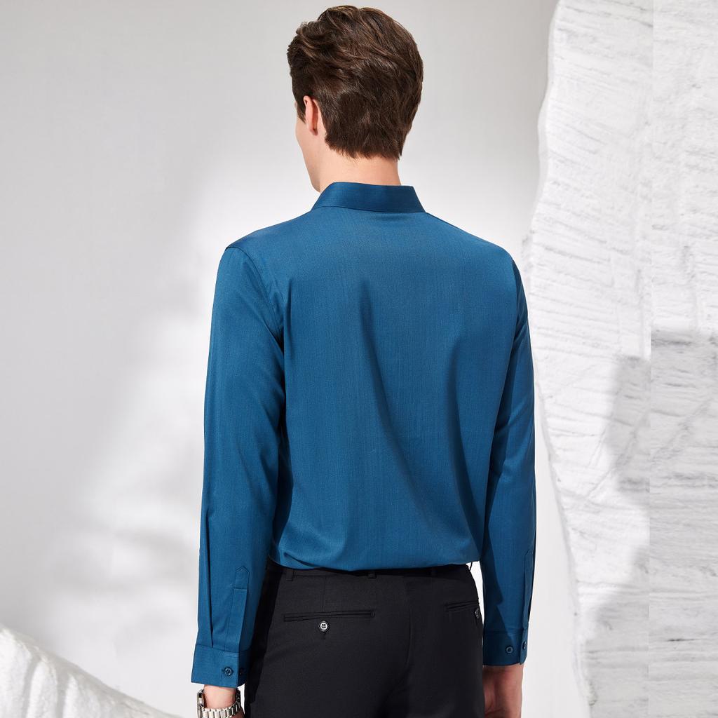 Mulberry Silk Men's Long-Sleeved Shirt