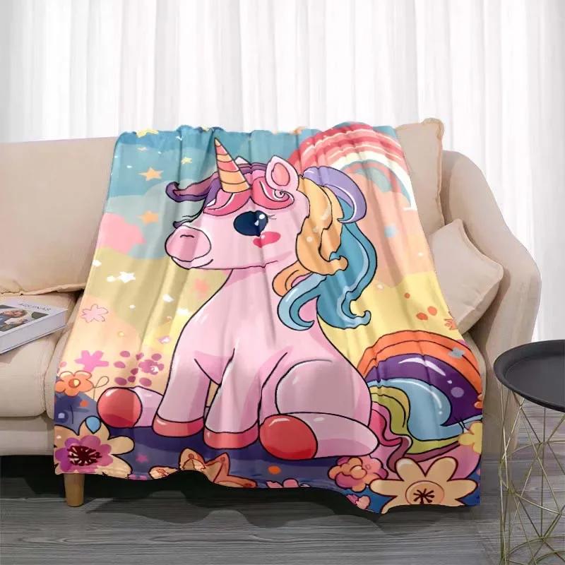 3D Tier Pferdemuster Heimdecke Einhornmuster Schlafzimmer Wohnzimmer Dekoration Picknickdecken für Kinderzimmer Bett Geschenk