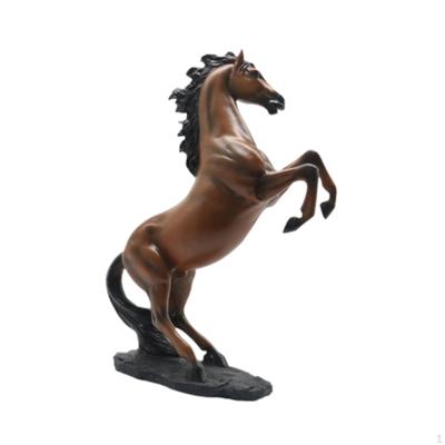 Harz Stehend Pferd Skulptur Tier Lebensechte Handwerk Desktop Figurine Handgemachte