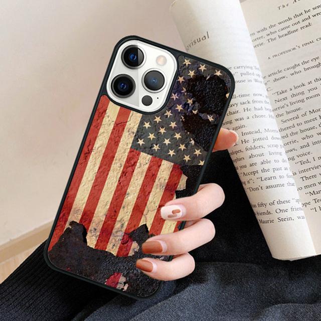 American Flag Phone Case Back Cover for iPhone 17 Air 16 15 14 13 11 12 Pro Max Plus Fundas Coque