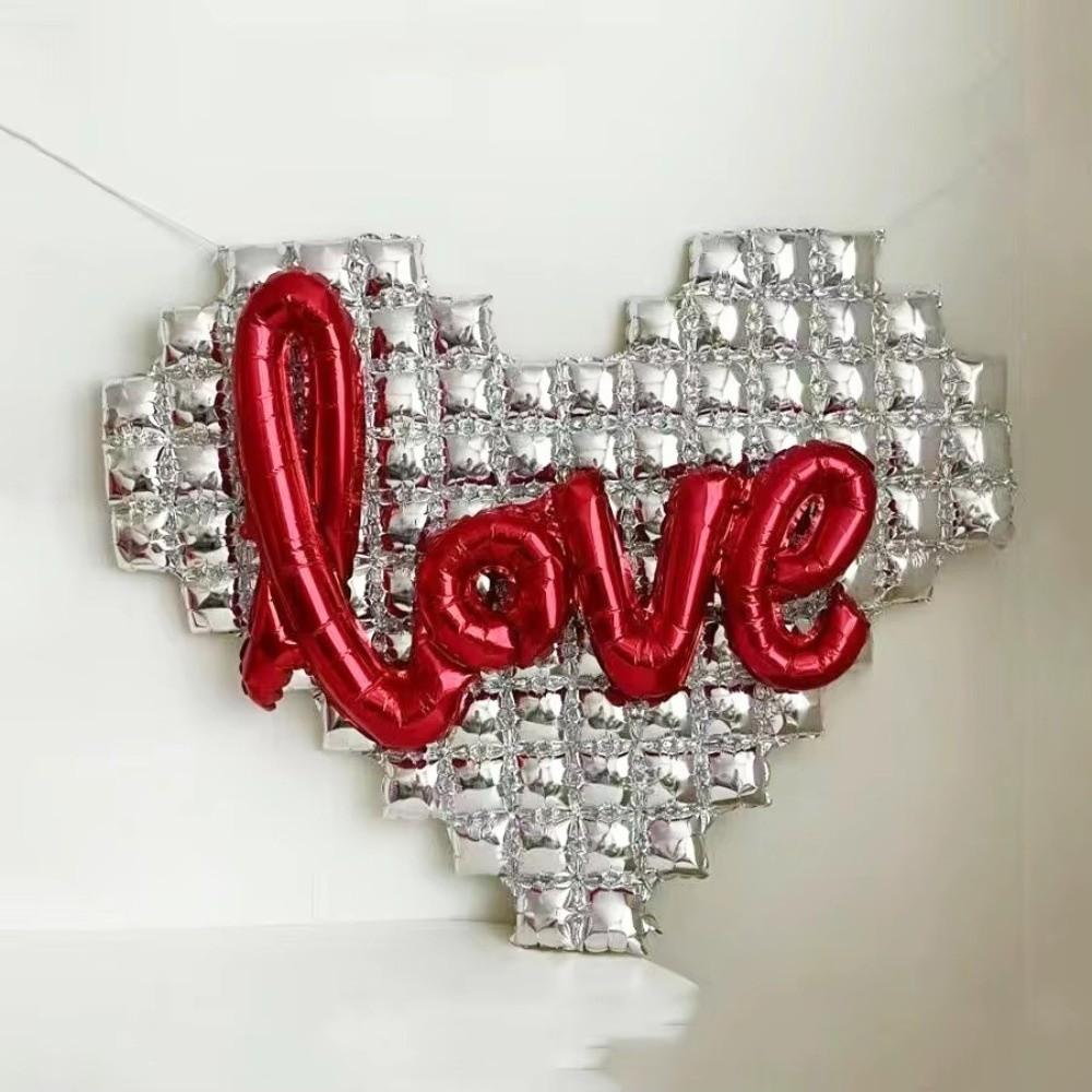 Love Heart Shaped Valentine's Day Balloon Aluminum Film DIY Aluminum Foil Balloons Inflatable Large Love Balloon