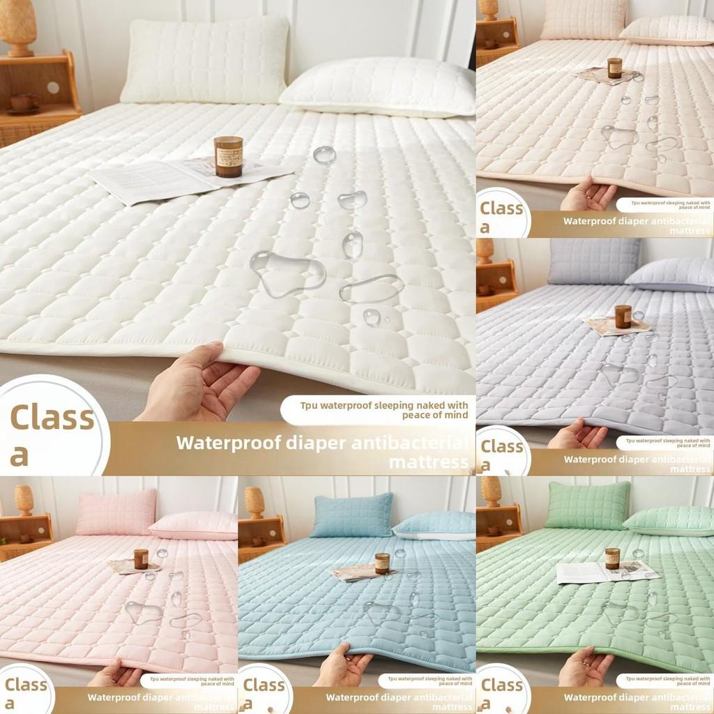 Polyester Bed Mattress Protector With Nonslip Waterproof Cover For Home And Dorm Use