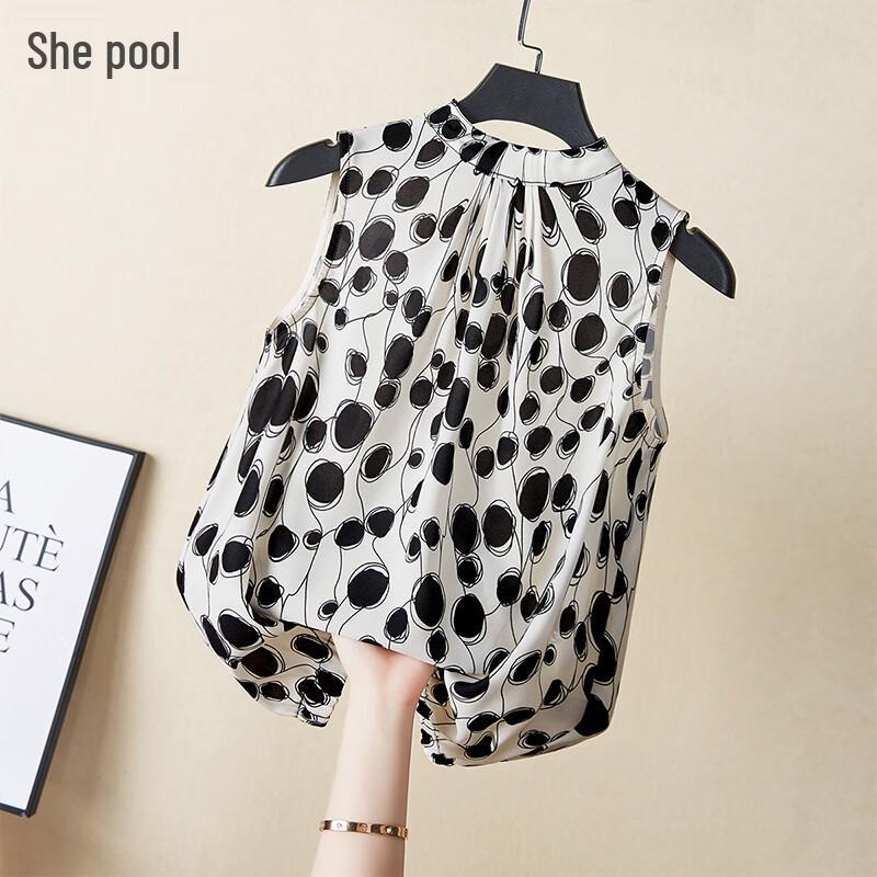 Elegant Women s Sleeveless Chiffon Blouse L