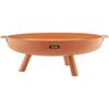 Fire Pit Bowl, 30-Inch Deep Round Carbon Steel Fire Bowl, Wood Burning for Outdoor Patios, Backyards & Camping Uses, with A Drain Hole, Portable