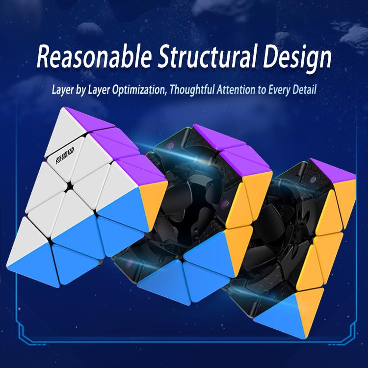 Bucubke DianSheng FTO M Octahedron Face-Turning Magnetic Cube with Magnet, Black Core ...