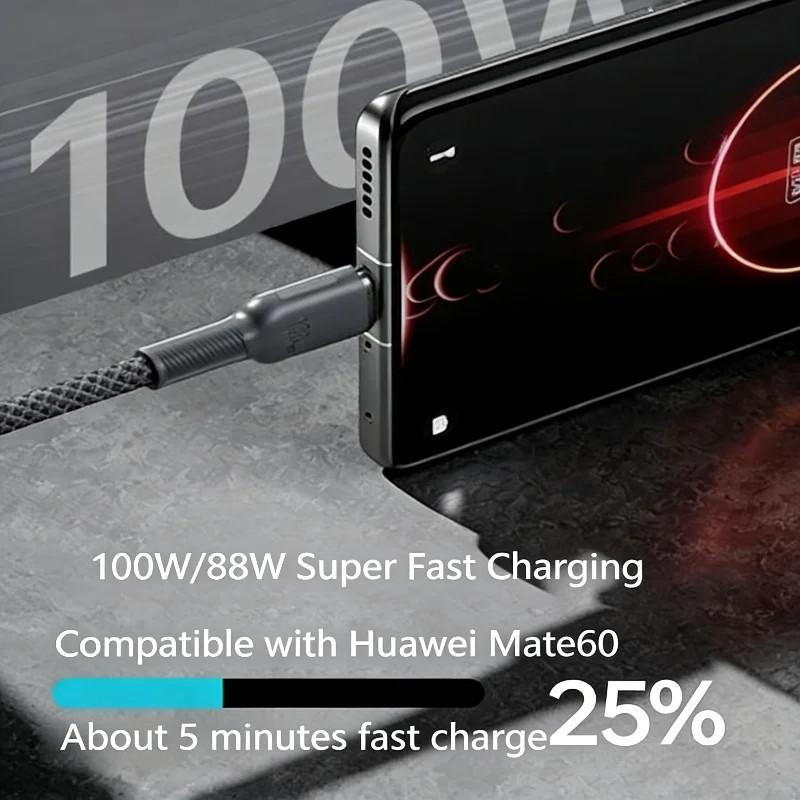 100W Typ-C zu Typ-C Kabel PD Schnelllade-Ladegerät Typ-C-Kabel für Macbook Samsung Xiaomi USB-C-Kabel 2m Neues Modell