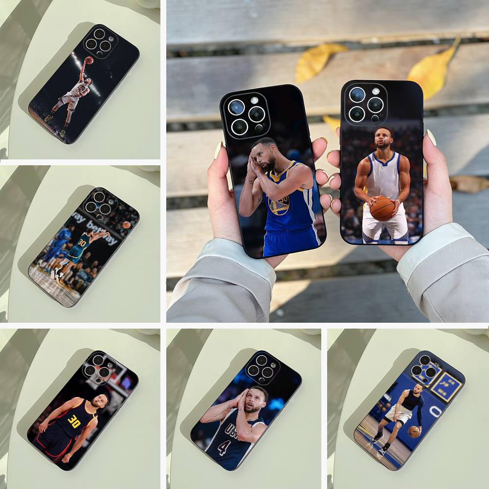 C-30- Curry Phone Case For iPhone 17,16,15,14,13,12,11 Pro Max,16Plus,XS Lightweight and practical Soft Black Cover