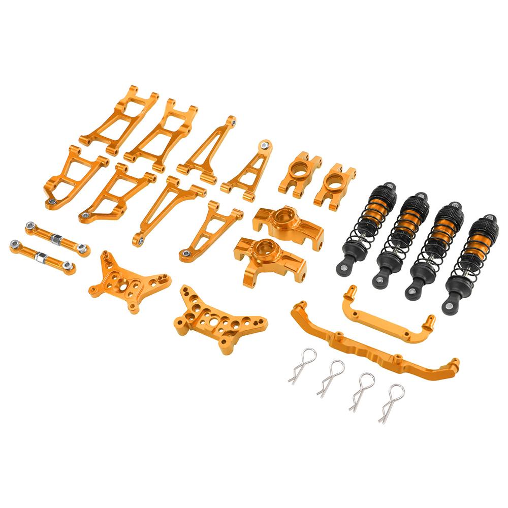Upgraded Metal Parts Arm Steering Cup Shock Absorber Bracket Body Pillar Shock Absorber Kit Set for MJX 14211 1/14 RC Car