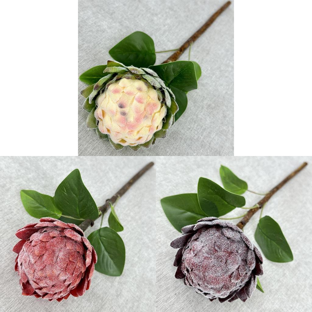 Nordische Vintage Kunstblumen-Dekoration mit Samt-Haptik für Wohn- und Hochzeitsdekorationen