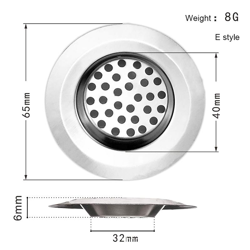 1PCS Filter kuchynského drezu Sieťka z nehrdzavejúcej ocele Sitko na drez Filter Sitko na drez do kúpeľne Odtokový otvor Sitko na filter Sitko na odpad