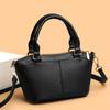 Retro Solid Color Cowhide Women's Shoulder Crossbody Bag Fashion Solid Color Cowhide Female Handbag Purse Luxury Ladies Tote Sac