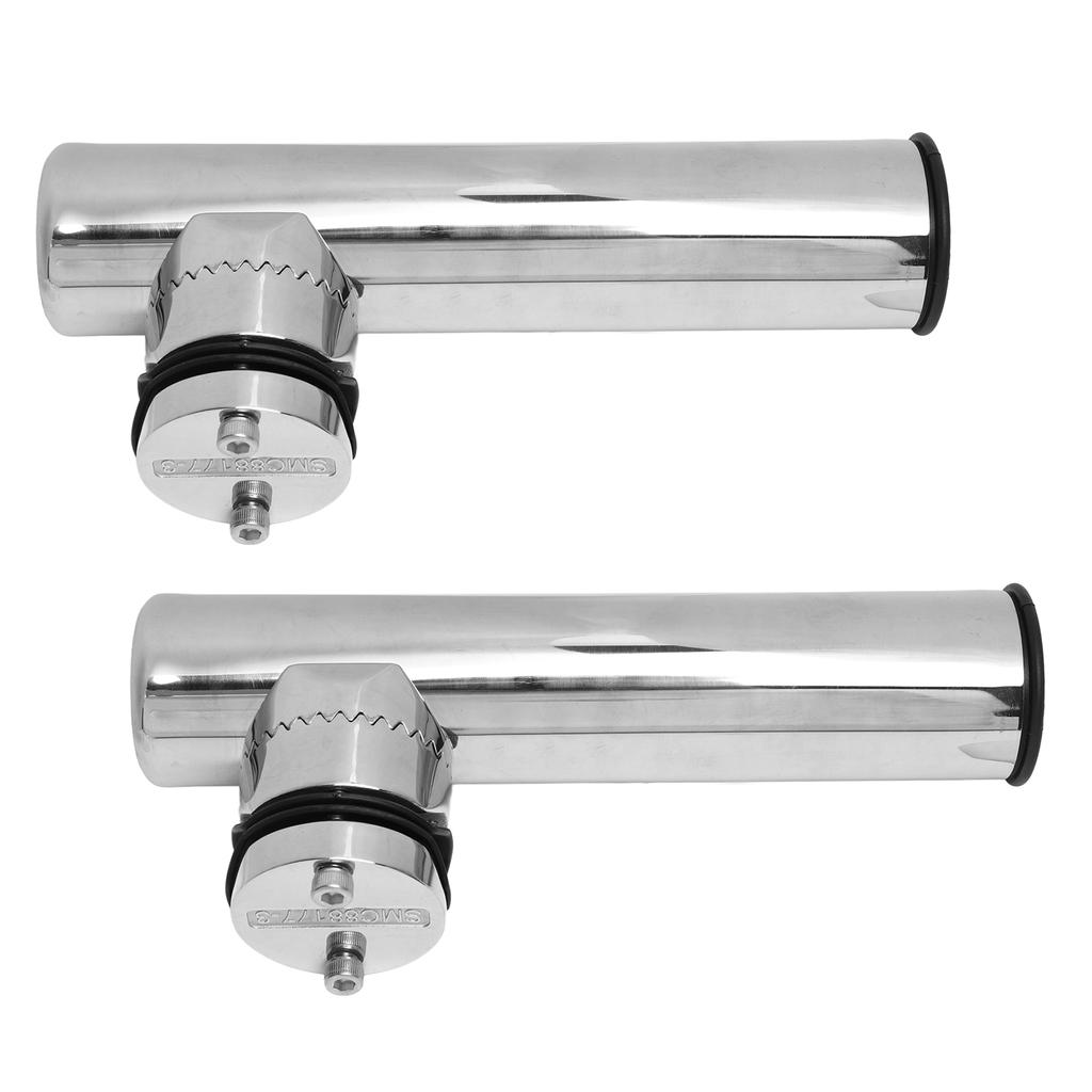 Fishing Rod Holder 316 Stainless Steel 360 Degrees  Rotation Adjustable Fishing Pole Clamp for 1in To 1‑1 4in Rail