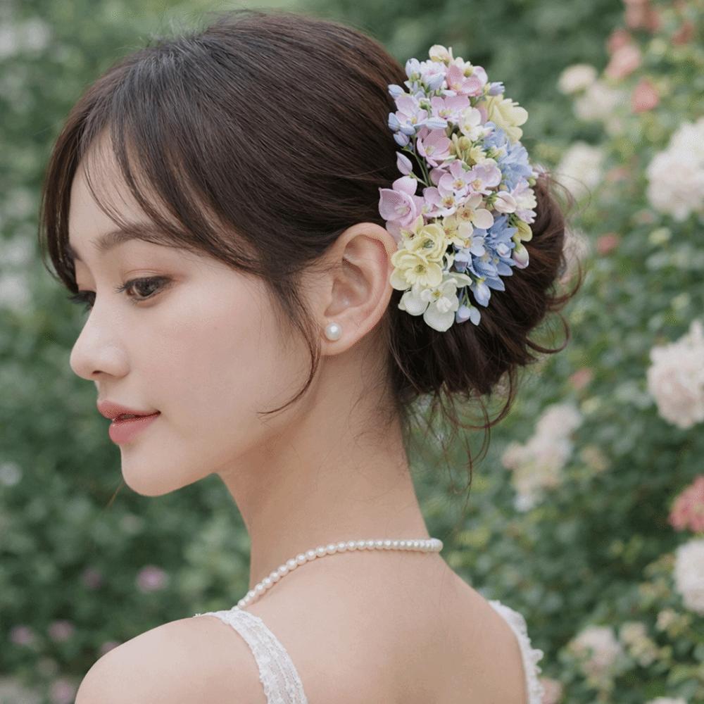 Colorful Flower Hair Stick Fairy Bride Hair Accessories Headwear Thai Hair Fork  Girls