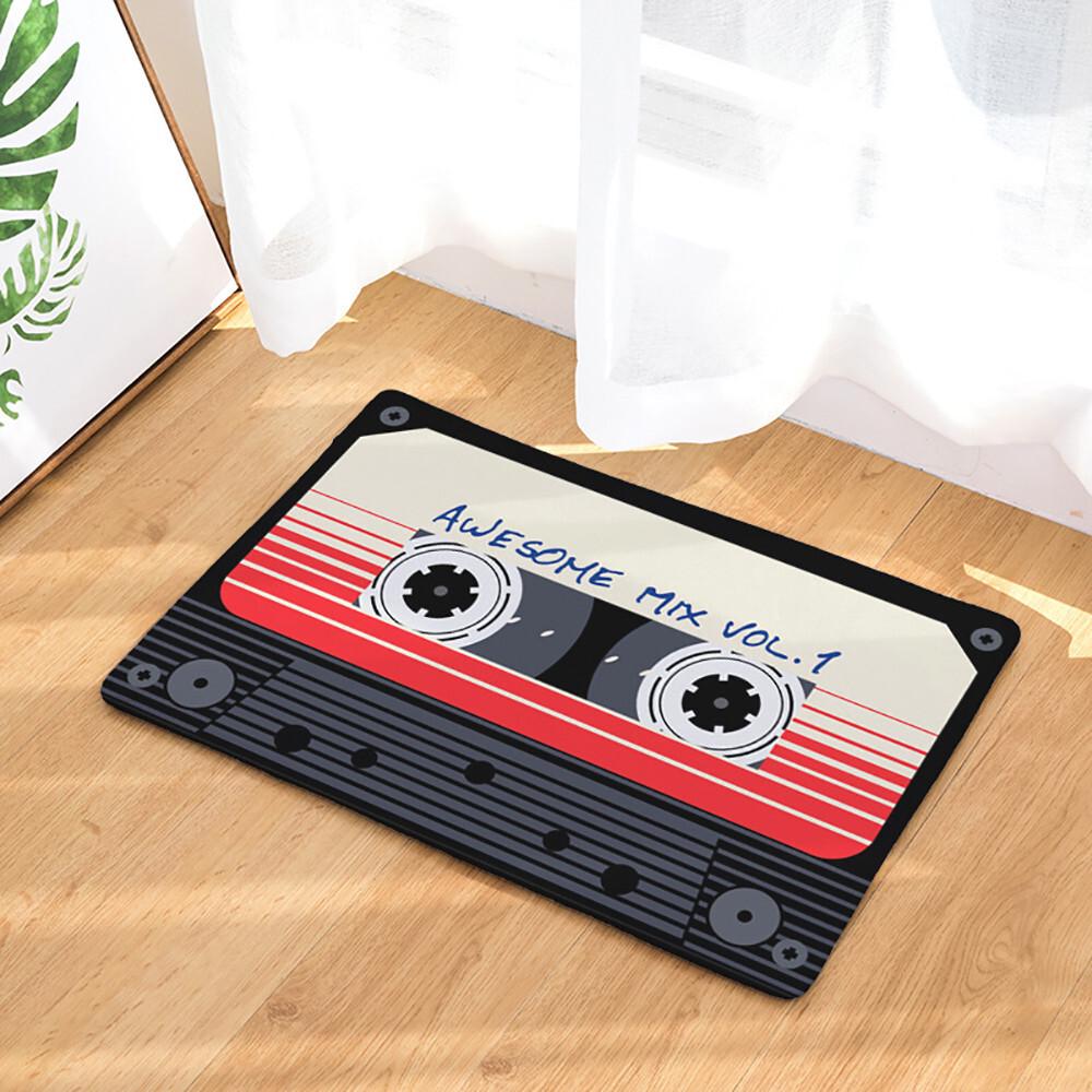 Vintage Cassette Tape Indoor Doormat Non Slip Door Floor Mats Carpet Rugs H77 Kitchen Mat Room Decoration Home Non-slip Pad Foot