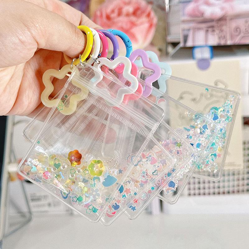 Cartoon Doll Gift Storage Bag Keychain Transparent Five-Pointed Star Pendant Toy Doll Gift Bag Children Toy Doll Storage Bag
